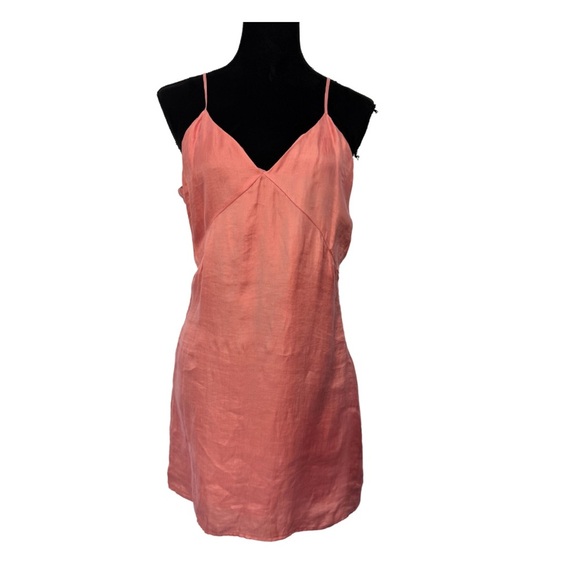 Zara V-Neck Mini Dress Pink - Picture 2 of 12